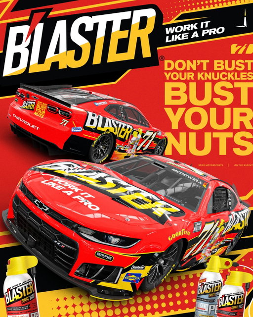 A familiar scheme returns.
 
@mc_driver will drive the @blasterproducts Chevrolet this weekend in Atlanta.