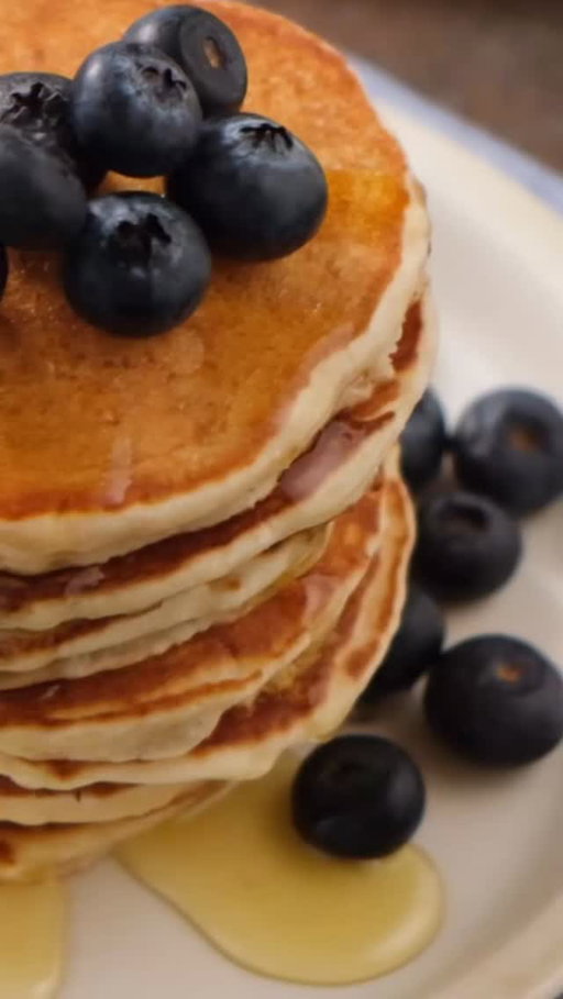 Sweet mornings start here. Blueberry Buttermilk Pancakes are happiness on a plate. 🥞🫐

#NationalPancakeDay #breakfastrecipes #breakfast #pancakes