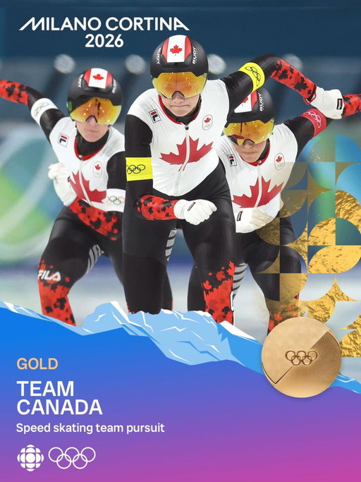 THE EH TEAM ARE GOLDEN AGAIN 🇨🇦🥇

Ivanie Blondin, Valérie Maltais and Isabelle Weidemann defend their Olympic team pursuit gold at #MilanoCortina2026

#MedalMoments presented by @brp_global #BRPHeartbeat
