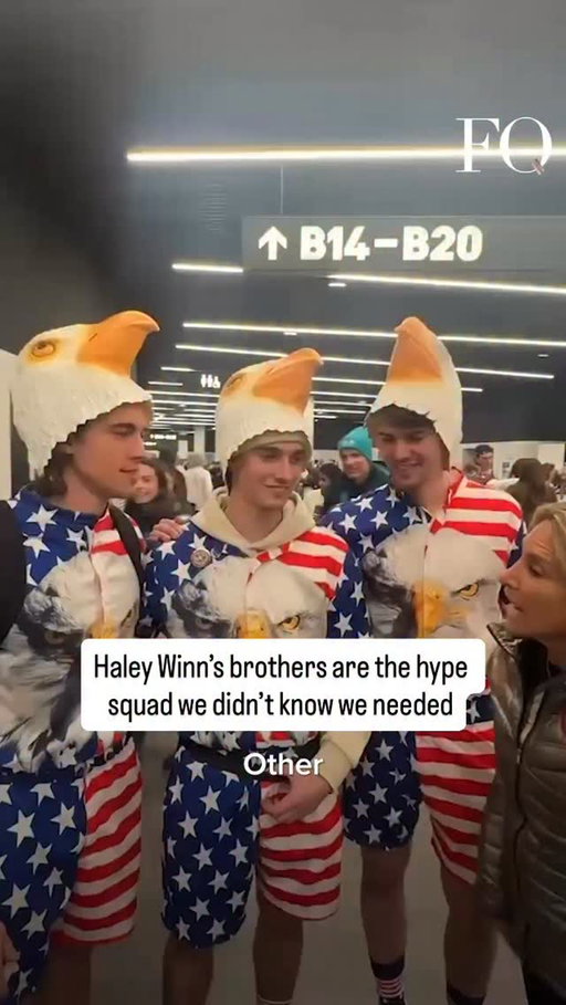 We love a proud big brother moment. 🥹🏒

We caught up with 22-year-old Haley Winn’s biggest fans, her three brothers, as she competes with the U.S. Women’s National Team at #MilanoCortina2026, and their support says it all.

The brothers have gone viral for cheering her on in full, over-the-top, bald eagle–costumed glory throughout the games. Just pure, unapologetic pride for their sister and women’s sports.