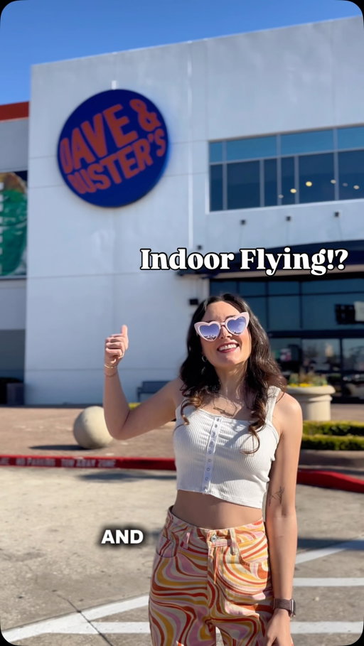my favorite indoor flying experience @daveandbusters 🏗️ 🤪  #HumanCrane #ad #DaveAndBustersPartner #DaveAndBusters
