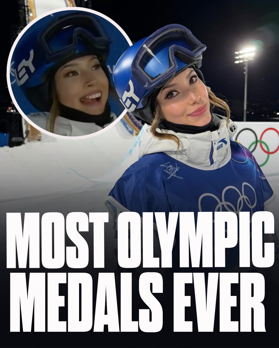 Eileen Gu won Silver in freestyle ski, giving her 5 Olympic medals, becoming the most decorated female freeskier in history.

She won two gold medals and one Silver at the 2022 Winter Olympics in Beijing