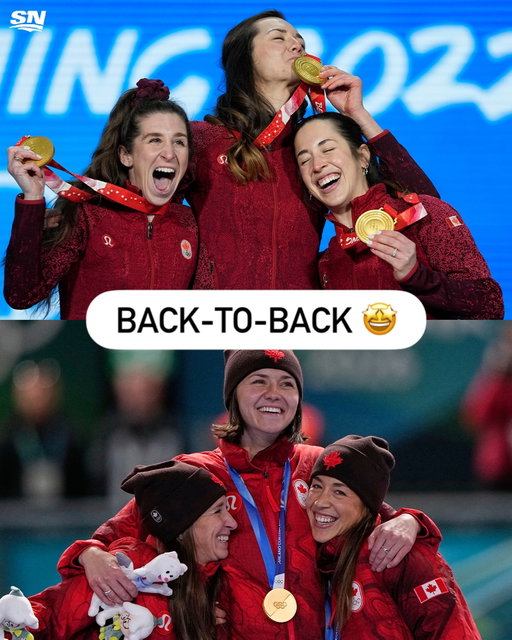 🥇 2022, 🥇 2026

Back-to-back Olympic gold medals for Ivanie Blondin, Isabelle Weidemann and Valerie Maltais 🇨🇦