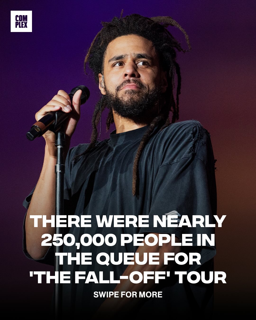 This tour is about to be generational 😳🤯

US pre-sale for ‘The Fall-Off’ world tour went live today, and the turn-out for tickets was CRAZY. Are you hitting Cole’s ‘TFO’ tour?

LINK IN @complexmusic BIO to shop J. Cole’s artist collection on Complex 🔗