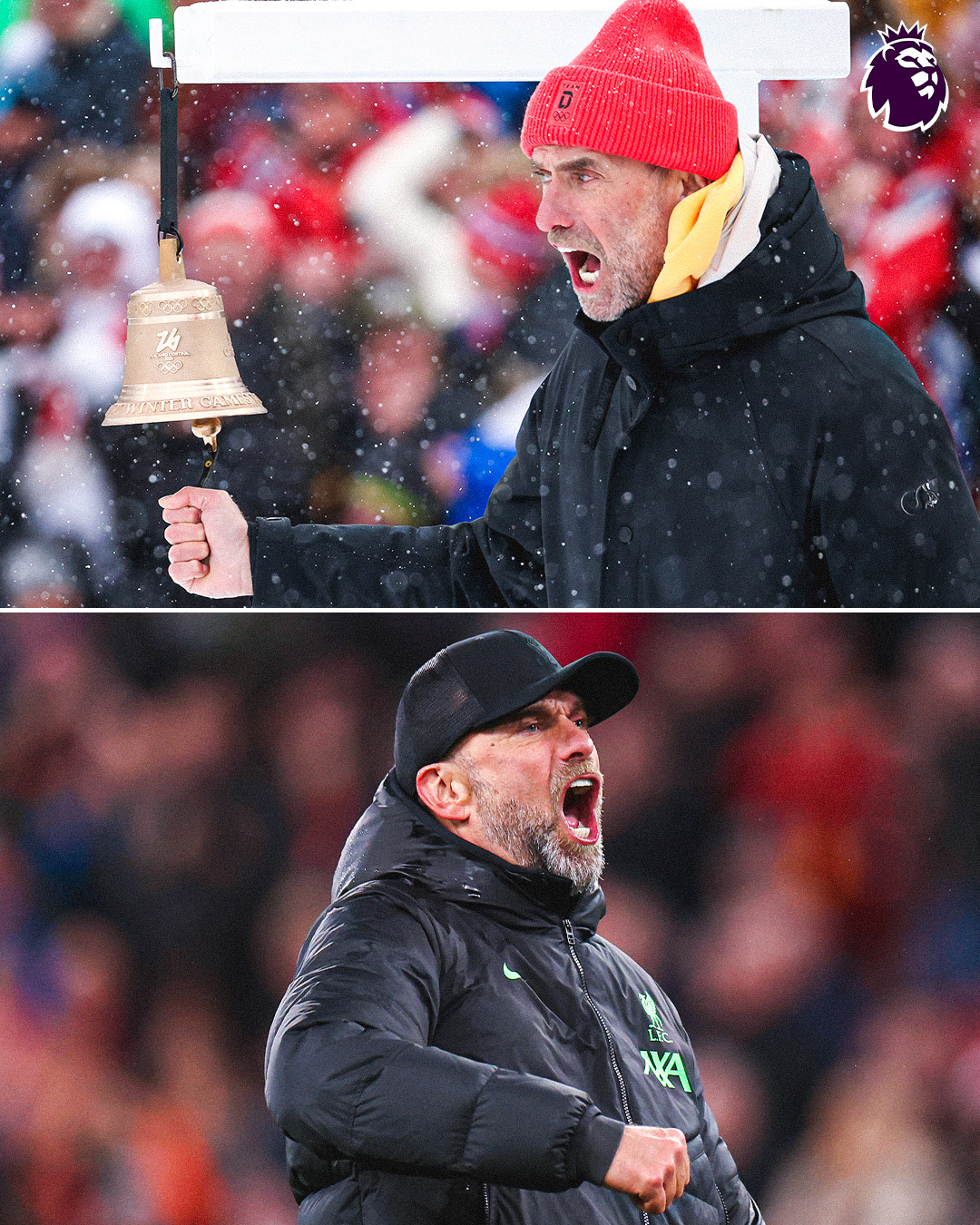 Klassiker Jurgen Klopp passion 🫡

Today the former @liverpoolfc boss rang the bell for the final lap in the men's biathlon at the Winter Olympics! 🔔