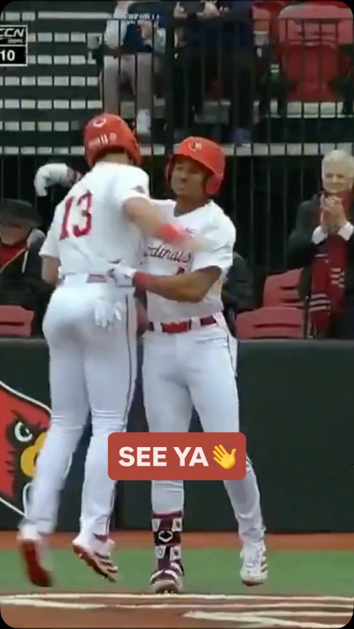 SEE YA👋

Tague Davis with the shot over center!

#NCAABaseball x 🎥 ACCNX / @louisvillebsb