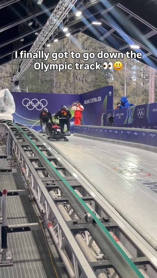 Starting to feel more real. 😎
.
Finally got to go down the Olympic track here in Cortina! Countdown to race day is officially on ✅
.
#bobsleigh #milanocortina2026 #mico #winterolympics