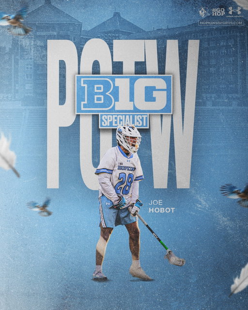 congratulations to @joehobot28 for being named @b1glacrosse specialist of the week! 🐐

#WeWantMore