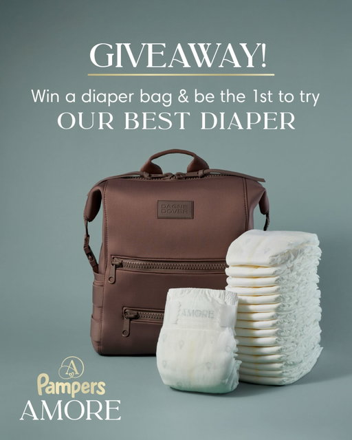 CLOSED ✨ GIVEAWAY ✨
 
Introducing Pampers AMORE, our best diaper yet with premium materials and cashmere like softness. To celebrate, 20 lucky parents will win a luxurious Dagne Dover diaper bag stocked with AMORE diapers.
 
Here’s how to enter to win:
✨ Tag 3 friends below in ONE comment on this post
 
No purchase necessary. Open to legal residents of the 50 US and DC, 18+. Ends 2/24/2026. See full rules at rules.dja.com/PampersAmore