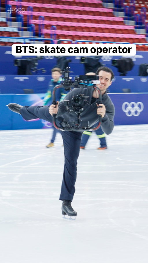 He's like a mad scientist on skates 🧪⛸️

Julie Stewart-Binks interviews Jordan Cowan, the Skating Camera Operator bringing you closer to the action at Milano Cortina 2026. 

#OlympicBTS presented by @canadiantire