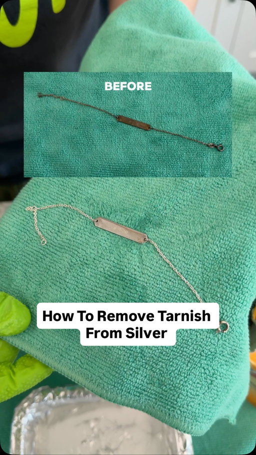 A super simple way to remove tarnish from silver
