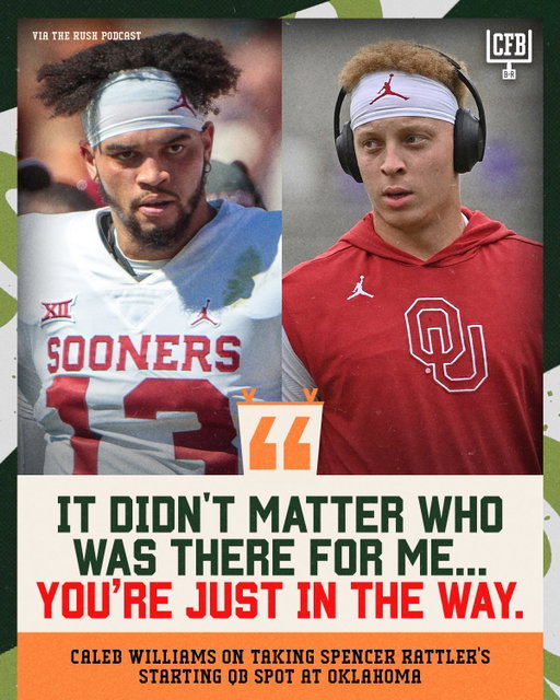 Caleb Williams says it was “me vs. me” and nothing personal taking Spencer Rattler’s QB job in college 👀

(via @therushpod) 

#cfb #collegefootball #nfl #calebwilliams #football