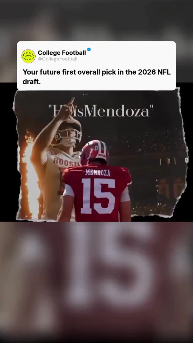The man who redefined the "Mendoza Line" as the standard for excellence

Fernando Mendoza’s rise is the defining story of the 2025-26 college football season. After starting his career at Cal, where he was known as a gritty, high-IQ leader, Mendoza entered the transfer portal and found his "perfect match" at Indiana. Under the bright lights of the Big Ten, he didn't just play well—illegally well. He orchestrated a historic 16-0 season, culminating in a National Championship and the 2025 Heisman Trophy.

As of February 17, 2026, Mendoza is the "chalk" pick for the Las Vegas Raiders at No. 1 overall. Standing at 6'5" with a surgical approach to the pocket, he has drawn comparisons to a more athletic Joe Flacco. While scouts acknowledge he doesn't have a "rocket launcher" arm like Josh Allen, his 72% completion rate and elite pre-snap processing make him the most "NFL-ready" prospect in a QB-thin 2026 class. The Raiders, now led by Klint Kubiak, are reportedly looking for a "point guard" for their offense, and Mendoza is the undisputed candidate to lead the Silver and Black into a new era.

Is Fernando Mendoza a "safe" franchise cornerstone, or is his ceiling limited by his physical tools? 👇

#FernandoMendoza #NFLDraft2026 #RaiderNation #IndianaFootball #GoHoosiers #HeismanTrophy #NationalChampions #NFLMockDraft #QB1 #CalFootball #BigTenFootball #VegasRaiders #DraftSeason #GridironLegends #CollegeFootball