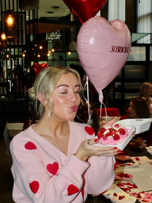 gorgeous galentines with @sosocial.leeds 🍰🎀✨