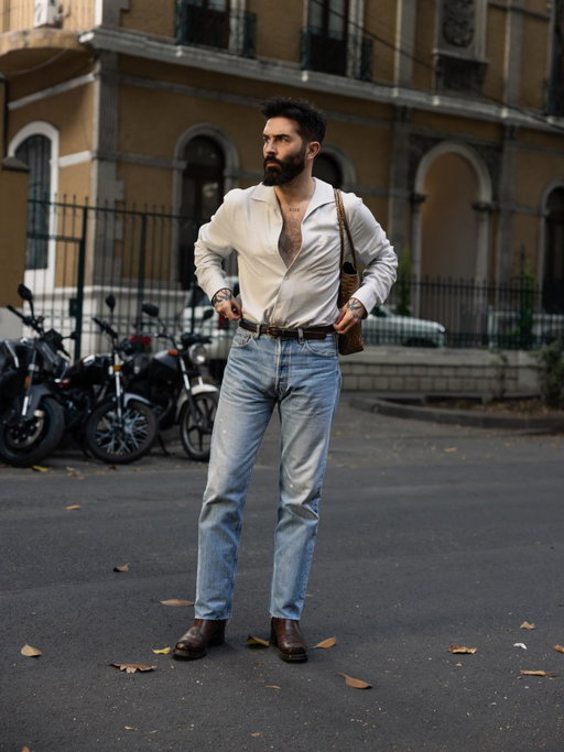 Saw a lot of talk online about the suitability of lighter jeans in winter or the colder months, so while I technically am wearing these in 70* weather in Mexico, my view on the subject still remains the same.

Wear what you want & wear what looks good on you. Sometimes the rules are helpful, a lot of the time they’re a needless shackle. Sure, a lighter jean is often a little jarring against a darker overcoat or a technical jacket, but if you like how it looks and feels, go nuts.

Jeans - Vintage Levi’s 501
Shirt - @toddsnyderny 
Boots - Vintage Dingo