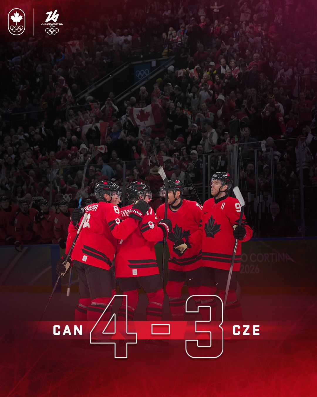 TEAM CANADA ADVANCES TO SEMIFINALS!!! 🇨🇦🏒