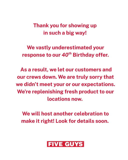 We're sorry, and we are going to make it right.