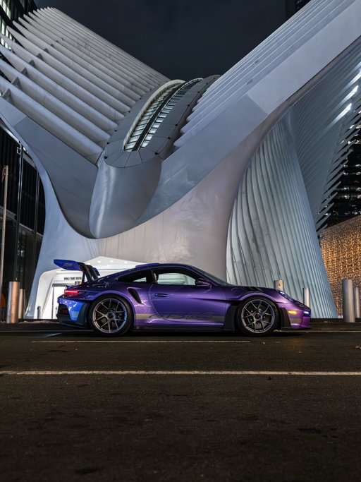 No car fits the aesthetics of Manhattan more than a viola purple metallic GT3RS 🕺 

#porsche #GT3RS