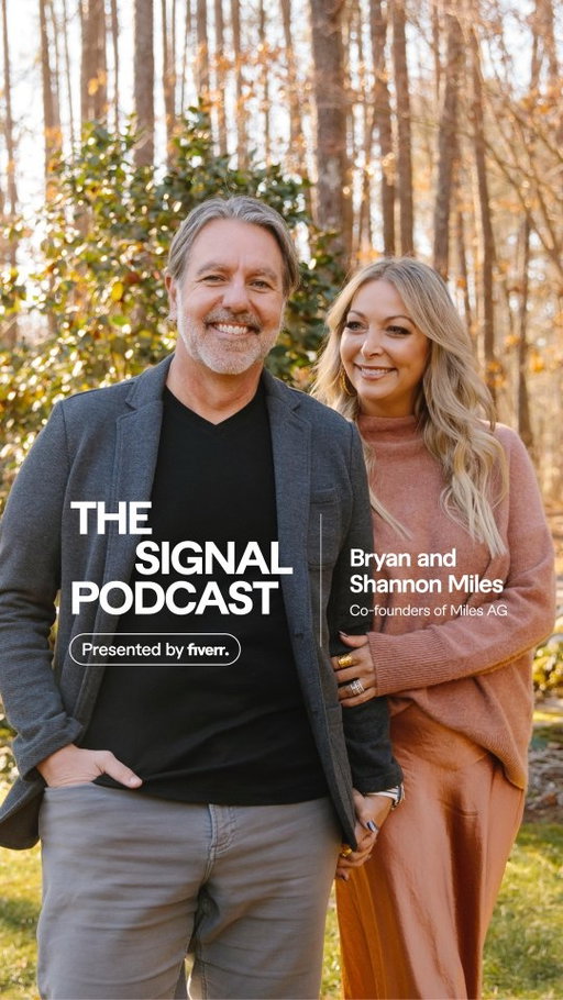 What’s the secret sauce that’s helped husband-and-wife founders Bryan and Shannon Miles create $100+ million businesses together? They say it’s the people. Listen to Episode 3 The Signal by Fiverr, live now!

Comment "The Signal" for a link to Bryan & Shannon's full episode. manychat set up for IG only)