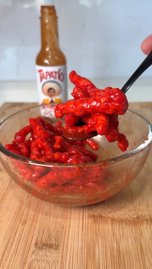 Would you try this TikTok snack?

🥣 Hot sauce cereal uses your favorite chips + lime + @tapatiohotsauce 

Follow for more recipes 🙌
#tapatiohotsauce #hotsauce
