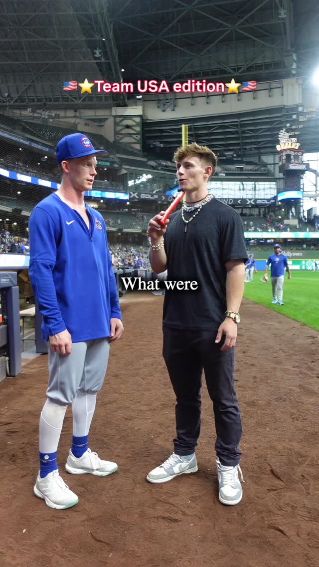 Can Team USA win the World Bassball Classic?🇺🇸🏆 They’re team is absolutely loaded with talent and we can’t wait to interview some of these guys again during the tournament👀 We definitely gotta ask guys like Aaron Judge, Paul Skenes, and Tarik Skubal this question😎 Every big leaguer has their own unique story and we’ve gotten to learn so much about these guys’ journeys through asking about college offers🔥 #collegebaseball #teamusa #mlb #baseball #worldbaseballclassic