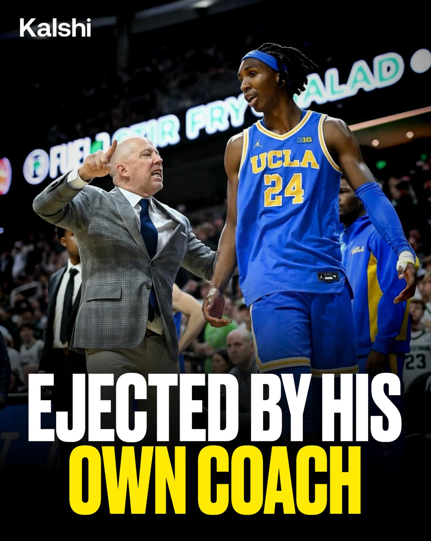 In yesterday’s game between UCLA and MSU, UCLA’s head coach Mick Cronin ejected his OWN player, who committed a hard foul while UCLA was down 27. 

Fair based on the situation, or doing way too much?
