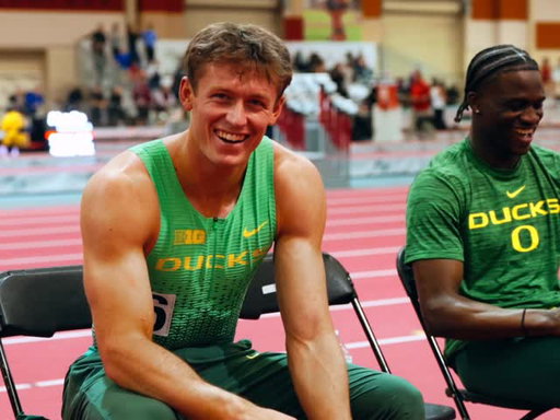 Fastest Heptathlete ever 🤯⁉️ Peyton Bair runs 6.61 for the 60m which ties Chris Huffins for the FASTEST EVER 60m run for a heptathlete. #GoDucks