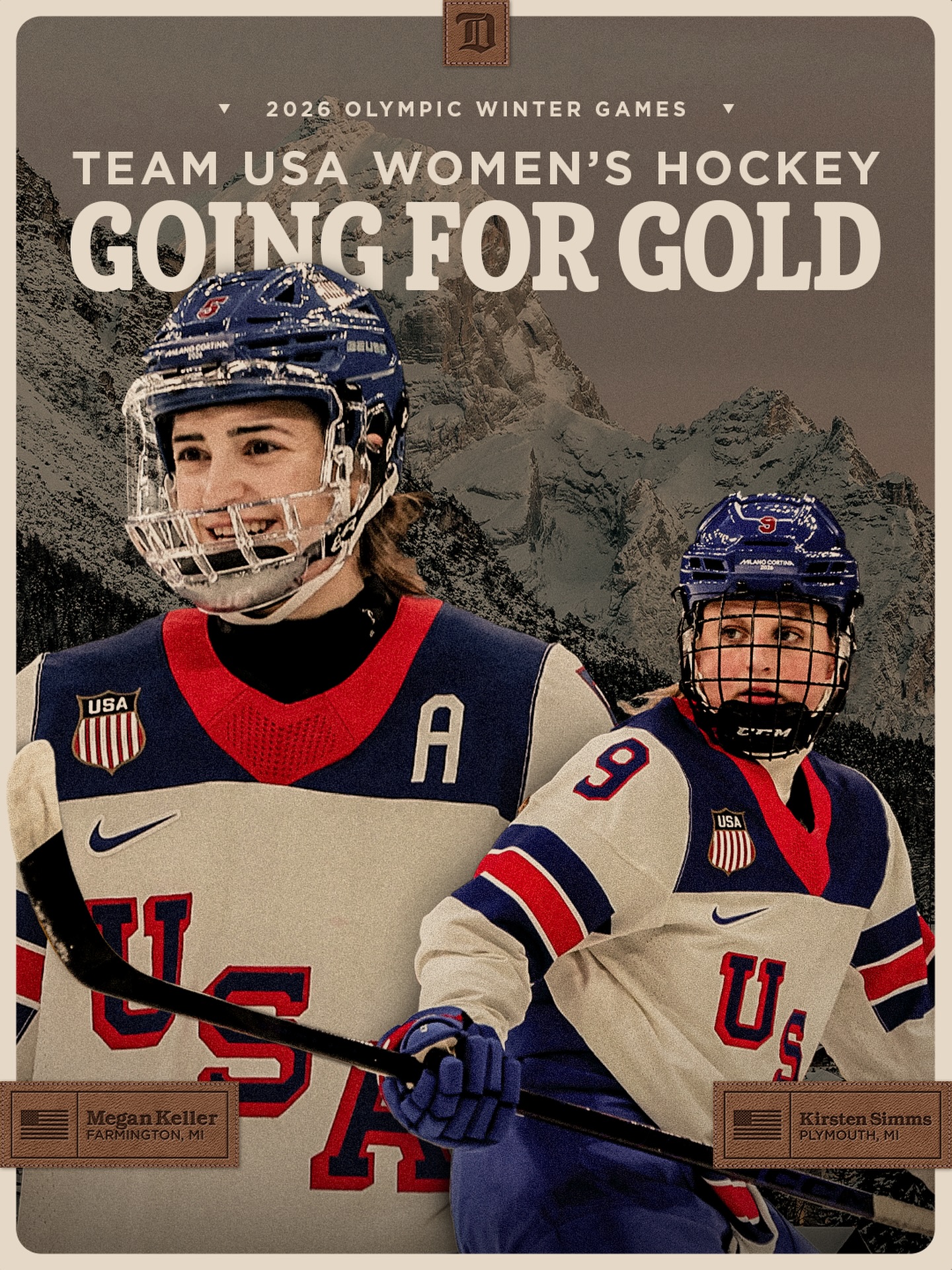 Good luck to Michigan natives, Megan Keller & Kirsten Simms, and the rest of Team USA today! 🇺🇸