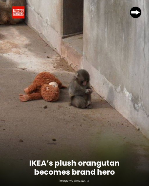 IKEA’s plush orangutan becomes brand hero 

Punch is a six month old macaque in Japan who was abandoned by his mother and rejected by his troop. Zookeepers gave him an IKEA DJUNGELSKOG orangutan for comfort and the internet fell in love.

💡@ikea @ikeanederland @ikeaswitzerland @ikeahongkong