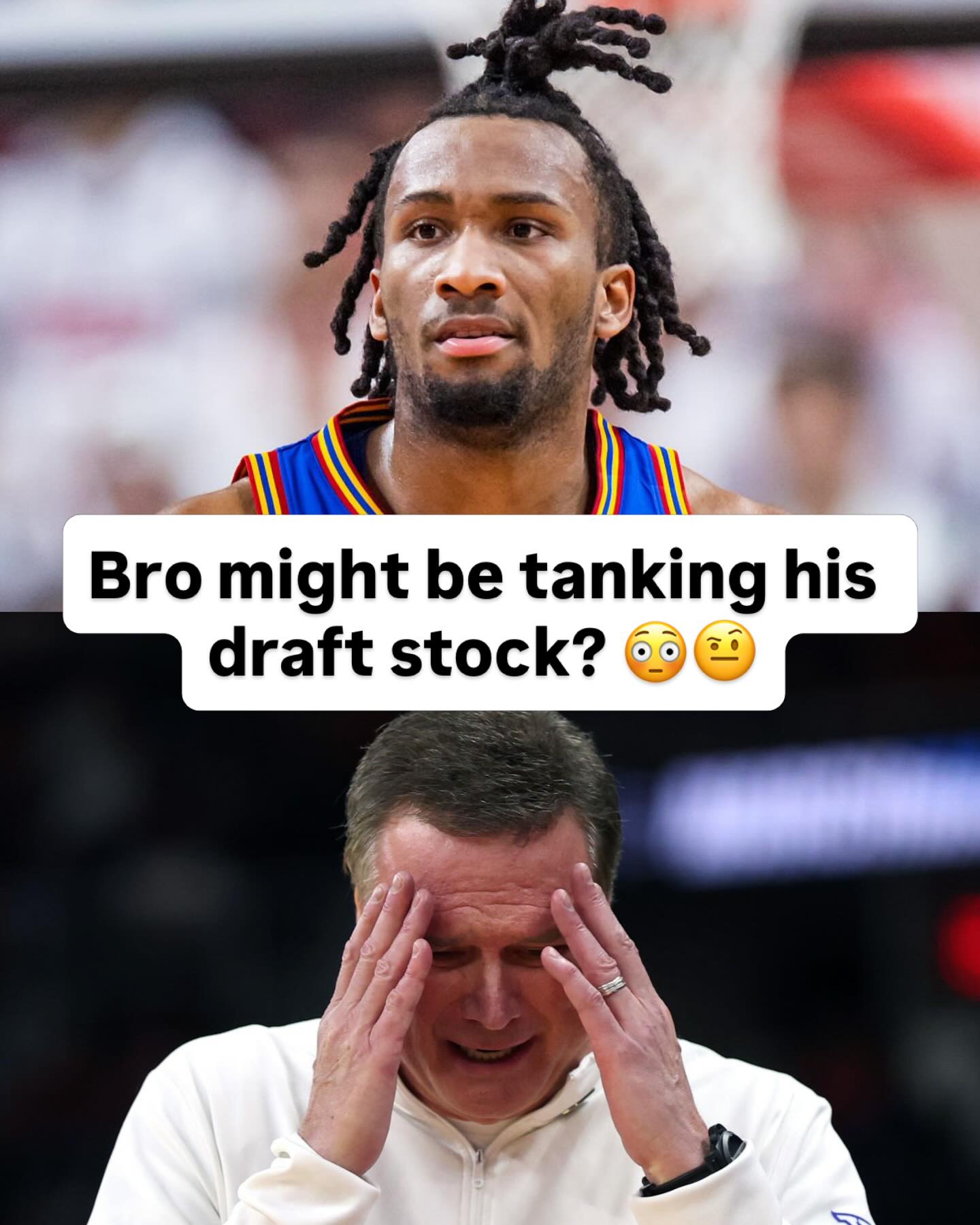 Darryn Peterson checked himself out of the game MULTIPLE times last night 😬