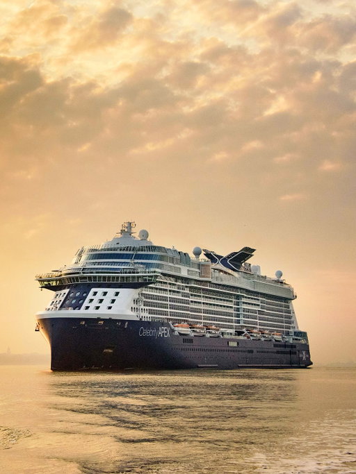 Celebrity Apex chasing those golden views at sea 🌅💛
