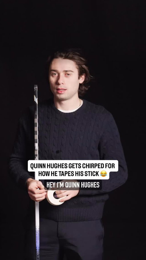 Quinn Hughes explains his unique stick 🏒🚨