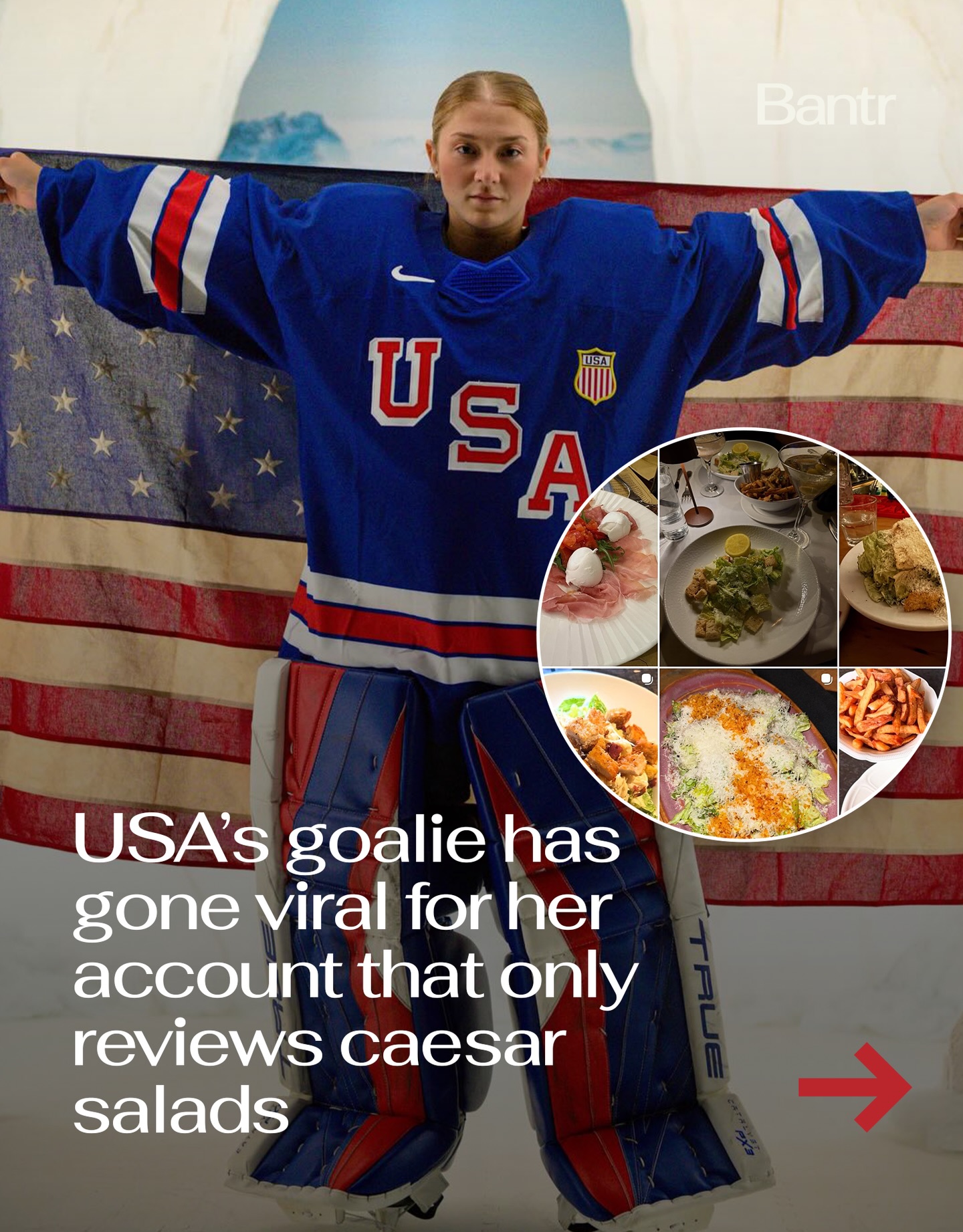 We respect the hell out of it @aerin.frankel 🫡🥗

The Team USA goalie is taking on Team Canada today in the gold medal game. Here’s hoping she snagged a solid Caesar salad beforehand. 

Media via @painbyromaine / @aerin.frankel / X 

#bantrwomen #olympicwomen #viral