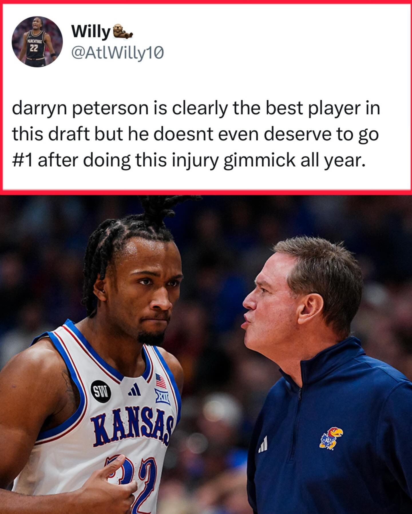 Did Darryn Peterson just hurt his draft stock by checking out of the game? 🤔😳 Or is this being blown out of proportion?

@justinbobbyx13 

(H/T atlwilly10/X)