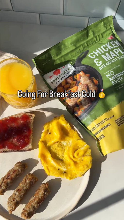 APPLEGATE NATURALS® Chicken & Maple Breakfast Sausage belongs on the podium 🥇💪