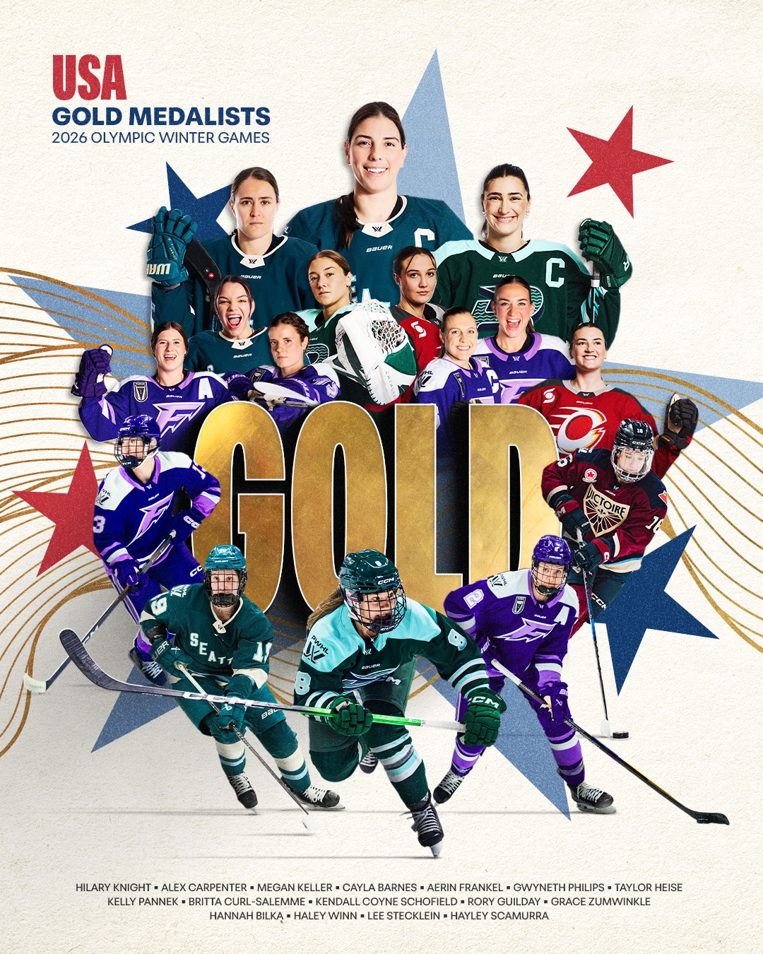 THE USA PLAYED IT LIKE A GOLD MEDALIST 🥇

Congratulations to the 16 PWHL players who will be bringing home the gold with Team USA!