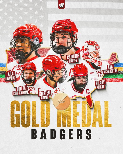 We’re bringing back GOLD 🥇🥇🥇

Congrats to our 6️⃣ Badgers for their Overtime win at the 2026 Winter Olympics!

#olympiansmadehere