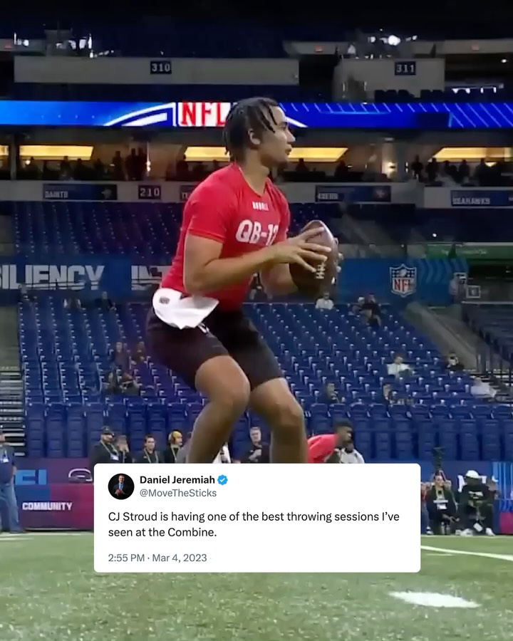 C.J. Stroud made these throws look easy 😮‍💨

2026 NFL Combine starts Feb. 26 on @nflnetwork
Stream on @NFLPlus