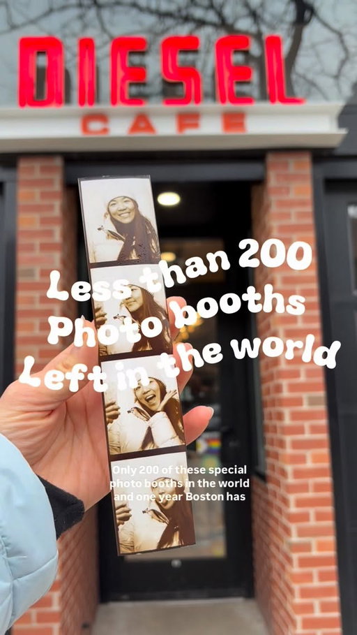 This cafe in Boston is home to less than 200 of these rare photobooths. Analog photobooths are old school and this one even has a camera attached to it, so you can see it in action, actually developing your cameras in the mini dark room! So so so cool. @diesel_cafe
