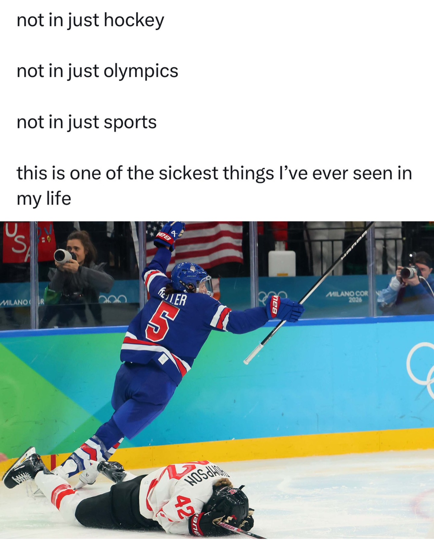 what a moment for USA Hockey 🇺🇸

(gavinmchughh/x)