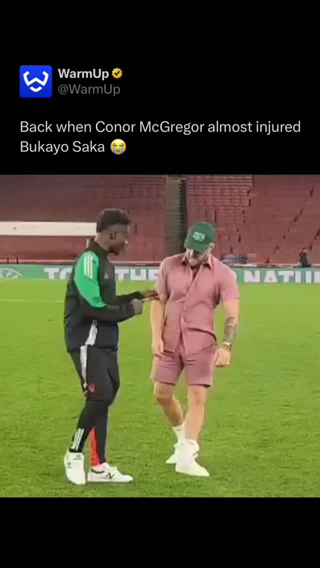 🫣

In October 2024, the football world held its breath when Conor McGregor engaged in a bizarre “sparring” session with Bukayo Saka on the Emirates pitch. Following Arsenal’s Champions League win over PSG, the UFC star—who entered the field without official permission—began throwing playful kicks and knees toward the winger. A visibly uncomfortable Saka was heard saying, “Be careful, man!” as McGregor jokingly attempted a takedown. The reckless stunt sparked an internal inquiry by Arsenal, who quickly moved to distance themselves from the fighter’s brand to protect their star assets.

(Via @thenotoriousmma )