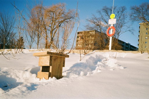 Winter walks.

Imagining stories of people sitting on the bench staring at the lake. Finding joy in stepping on the river, frozen by the -24°C  days, giggling when going under the bridge and getting tangled on the weeds I dreamt of touching during summer.

Dev & Scan by @graination_official 

#gold200 #film #winter