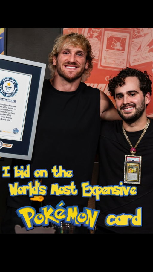 February 15, 2026 at 9:04 PM EST

My first bid at $6,758,000 on the only PSA 10 Pokémon Illustrator card, the “Mona Lisa” of Pokémon. I wanted to test the gong. 🏴‍☠️🦖 #gottacatchemall #tcg #pokèmon