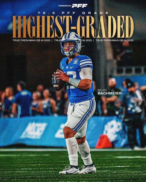 Highest Graded True Freshman QB from the 2025 Season: Bear Bachmeier⭐️