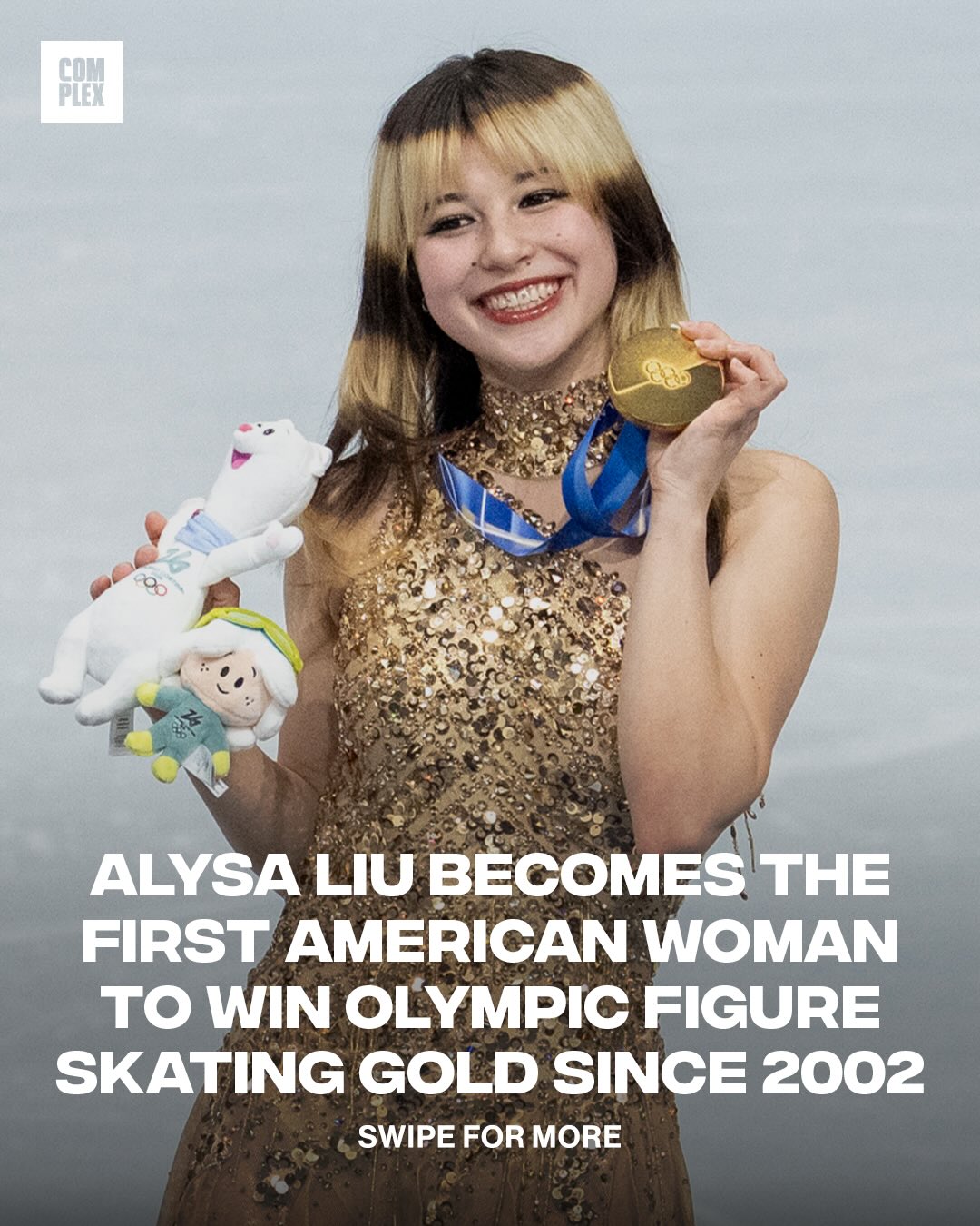 Congratulations Alysa for winning gold 🥺👏

Alysa Liu won the gold medal in women’s figure skating at the 2026 Winter Olympics in Milan. With her performance, she became the first American woman to win an individual Olympic gold medal in the event since 2002. Liu’s free skate secured the top score of the competition and placed her at the top of the podium. The victory marks a significant milestone for U.S. figure skating.

(via @nytimes )