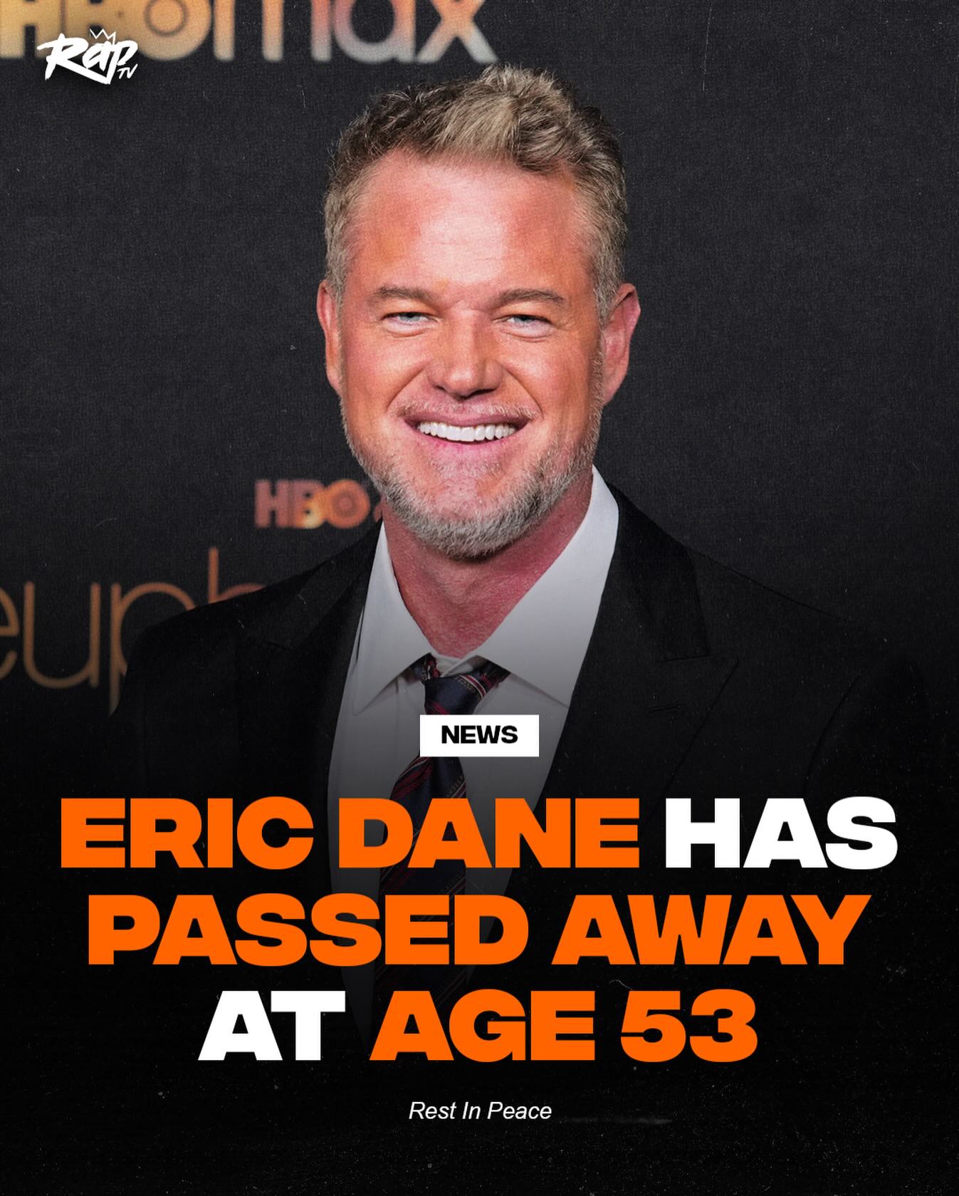 Eric Dane, known for playing Dr. Mark Sloan on Grey’s Anatomy and Cal Jacobs on Euphoria, has passed away at 53.

His family released a statement on his behalf:

“With heavy hearts, we share that Eric Dane passed on Thursday afternoon following a courageous battle with ALS. He spent his final days surrounded by dear friends, his devoted wife, and his two beautiful daughters, Billie and Georgia, who were the center of his world. Throughout his journey with ALS, Eric became a passionate advocate for awareness and research, determined to make a difference for others facing the same fight. He will be deeply missed and lovingly remembered always. Eric adored his fans and is forever grateful for the outpouring of love and support he’s received. The family has asked for privacy as they navigate this impossible time.”