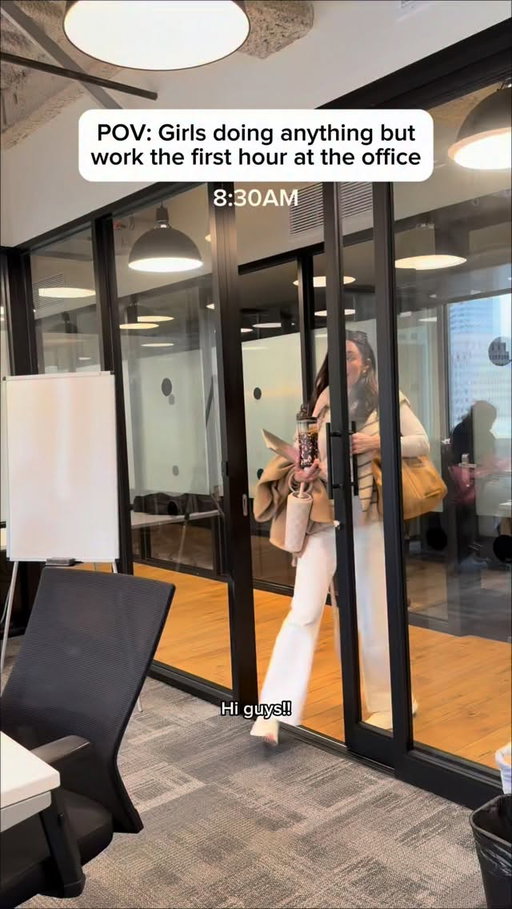 Requires a minimum one-hour yap + reset before I can lock in. If you need a shoe that actually keeps up with a flexible day, the @nobull Allday Knits are IT - comfy, cute, and built for long back-to-back days. #NOBULLPartner #comedy #girlcore #officecomedy #corporate