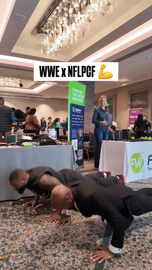 @wwerecruit and @kaplanmobray brought all the energy at our 8th Annual Super Bowl Career Fair 😂

If you’re an NFL Legend looking to get involved in the WWE, you don’t want to scroll past this video!