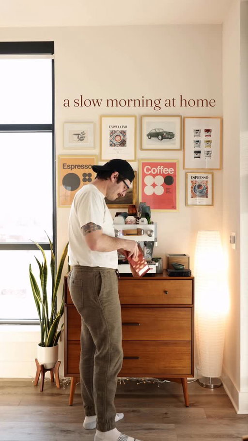 Enjoying these cozy mornings with the refreshed coffee corner ☕️ 

I hope you’re all digging the change up, it’s been a lot of fun finding new angles and shots. Sometimes you just have to remind yourself you have free will and can rearrange whatever you want 🥲
.
#homebarista #latteart #coffeebar #interiordesign #slowliving