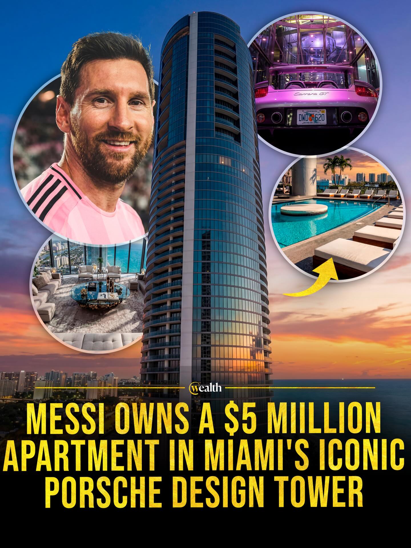 He didn’t buy a condo, he bought a car elevator 🏙🚗

Lionel Messi owns a $5 million residence in Sunny Isles Beach’s Porsche Design Tower, a three-bedroom, 4.5-bath unit with 3,555 square feet.

The building’s Dezervator brings the car up to a private sky-garage beside the living room, so arrivals can skip the lobby.

At the high end, privacy is an amenity you can build into the floorplan.

#Money #RealEstate #LuxuryCondos #CelebrityRealEstate #PorscheDesignTower